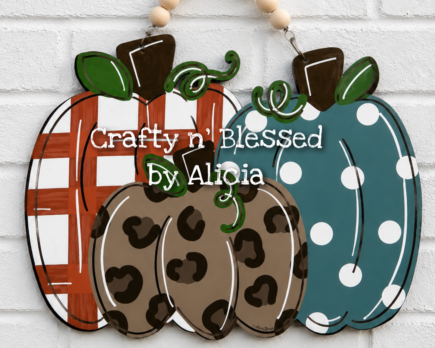 Pumpkin Set Door Hanger