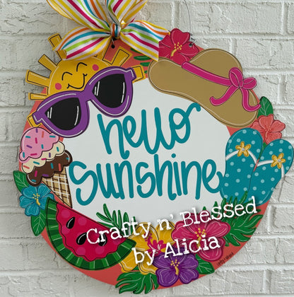 Hello Sunshine Door Hanger