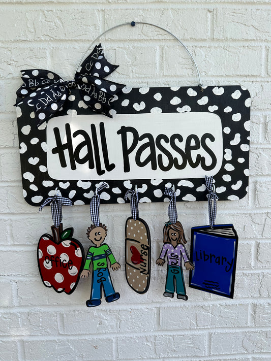 Hall Pass Teacher Sign