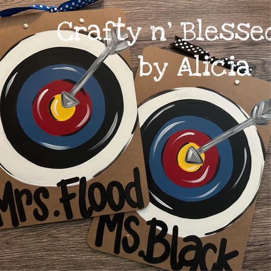 Archery Personalized Painted Wood Clipboard