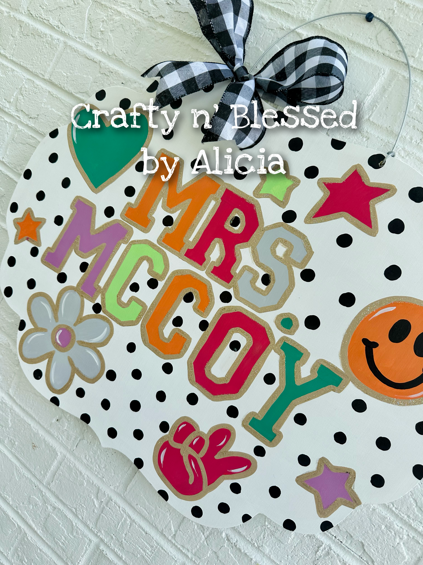 Glitter Letter Teacher Door Hanger