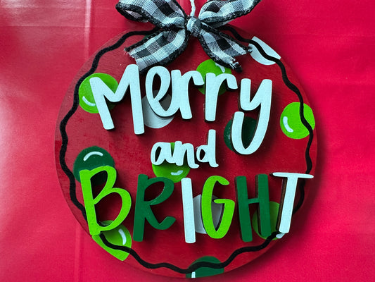 Merry and Bright Personalized Ornament