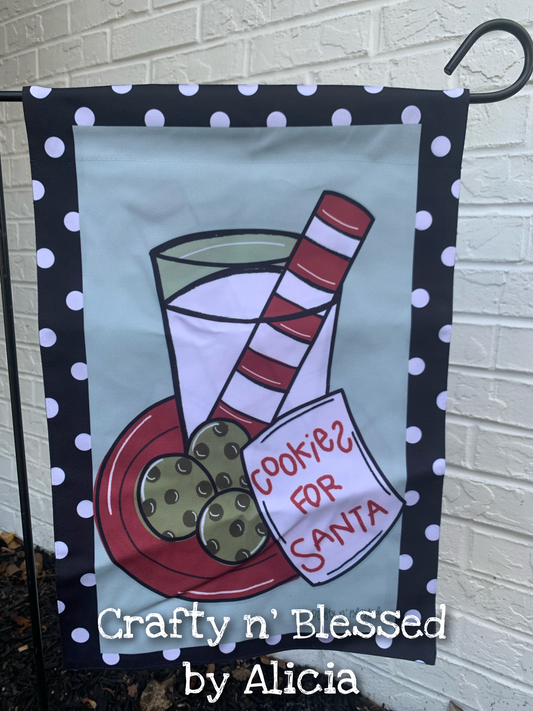 Cookies for Santa Garden Flag