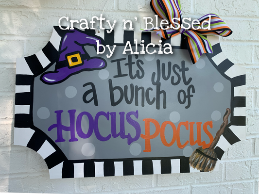 Hocus Pocus Plaque Door Hanger