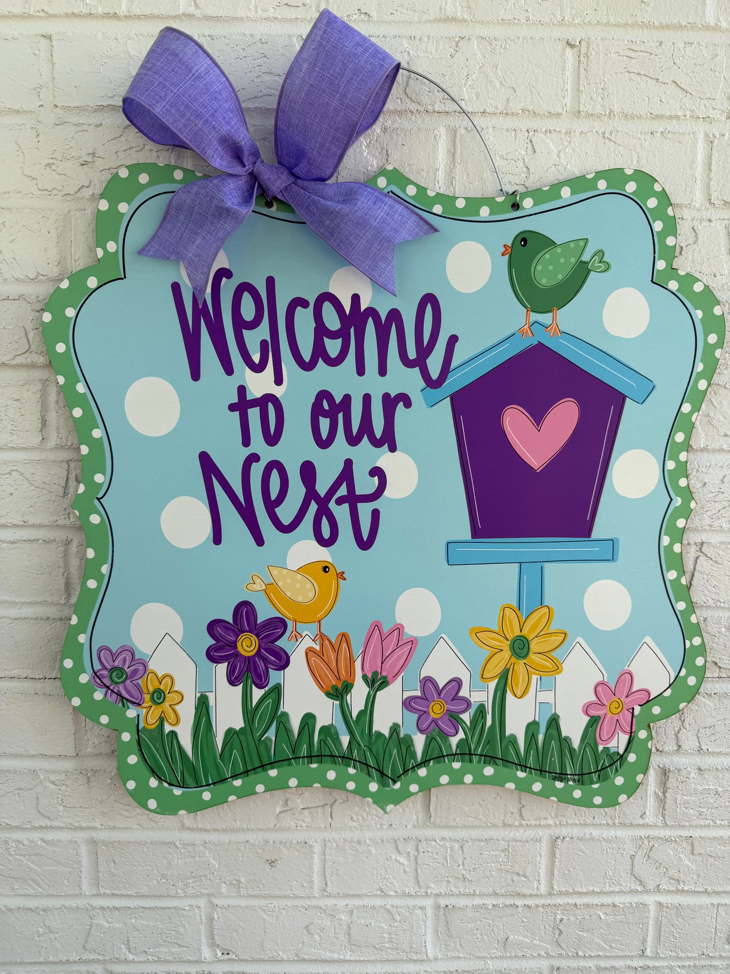 READY TO SHIP/PICKUP Welcome to our Nest Door Hanger