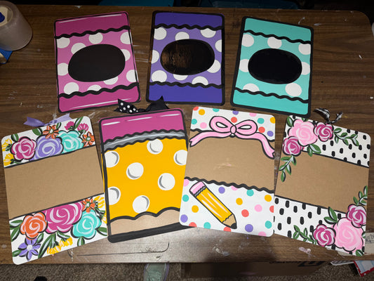 Ready to Personalize Painted Wood Clipboard