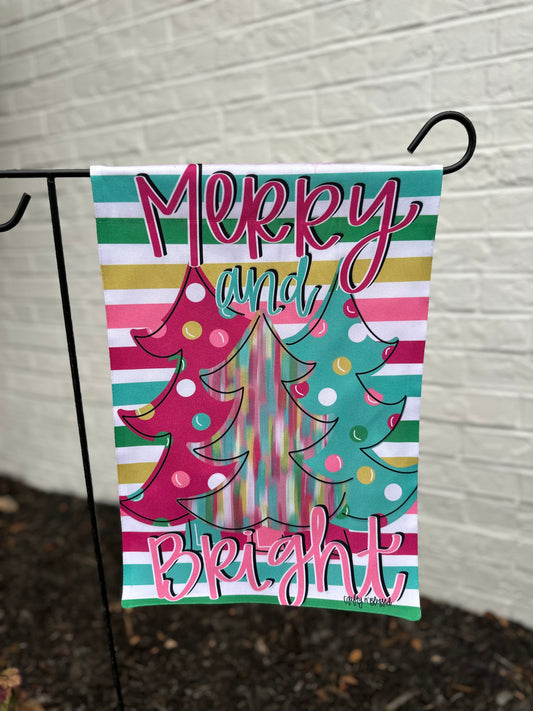 Merry and Bright Garden Flag