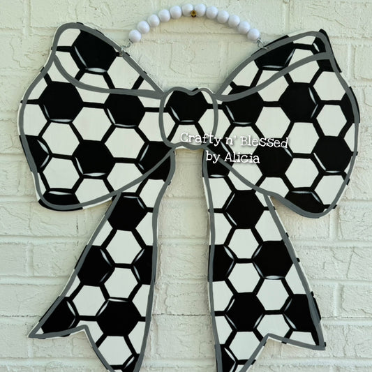 READY TO SHIP/PICKUP Soccer Bow Door Hanger