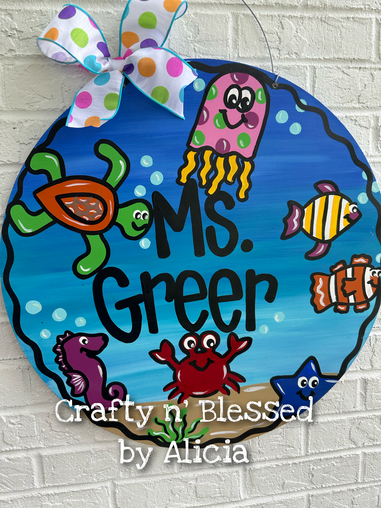 Ocean Circle Teacher Door Hanger