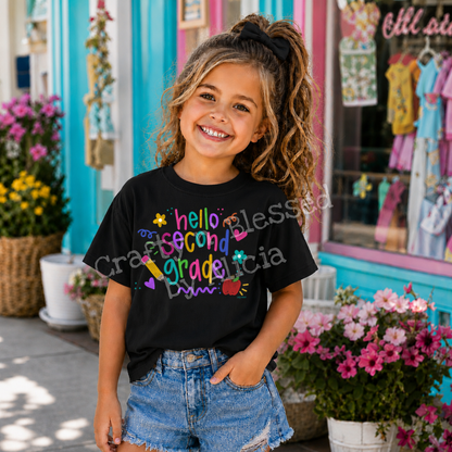 Personalized Hello Grade Shirt S-3X
