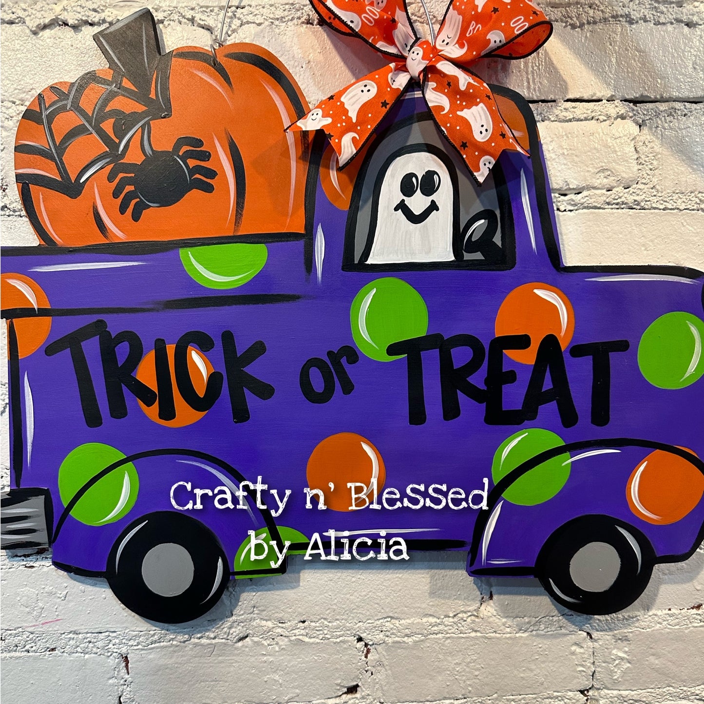 Trick Or Treat Colorful Truck Door Hanger