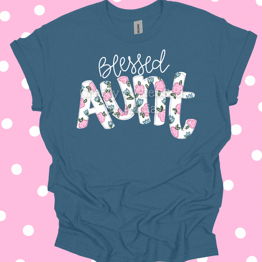 Personalized Blessed Aunt Shirt S-3X