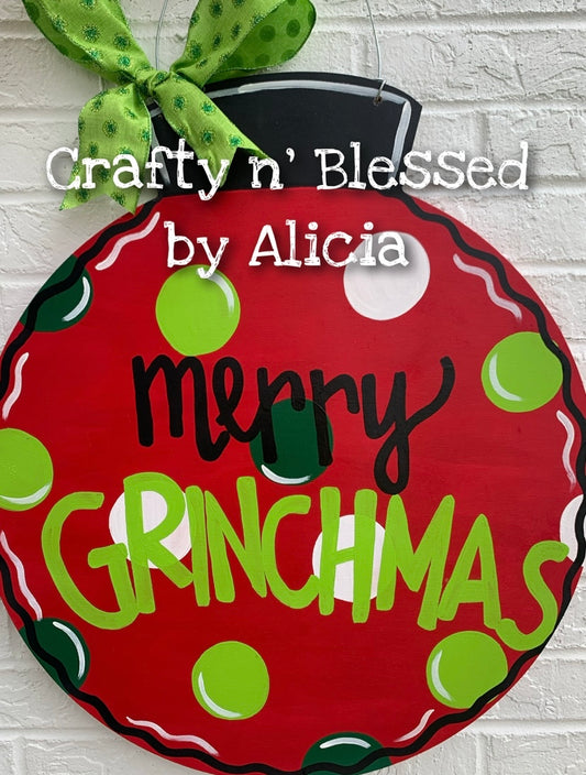 Merry Grinchmas Door Hanger