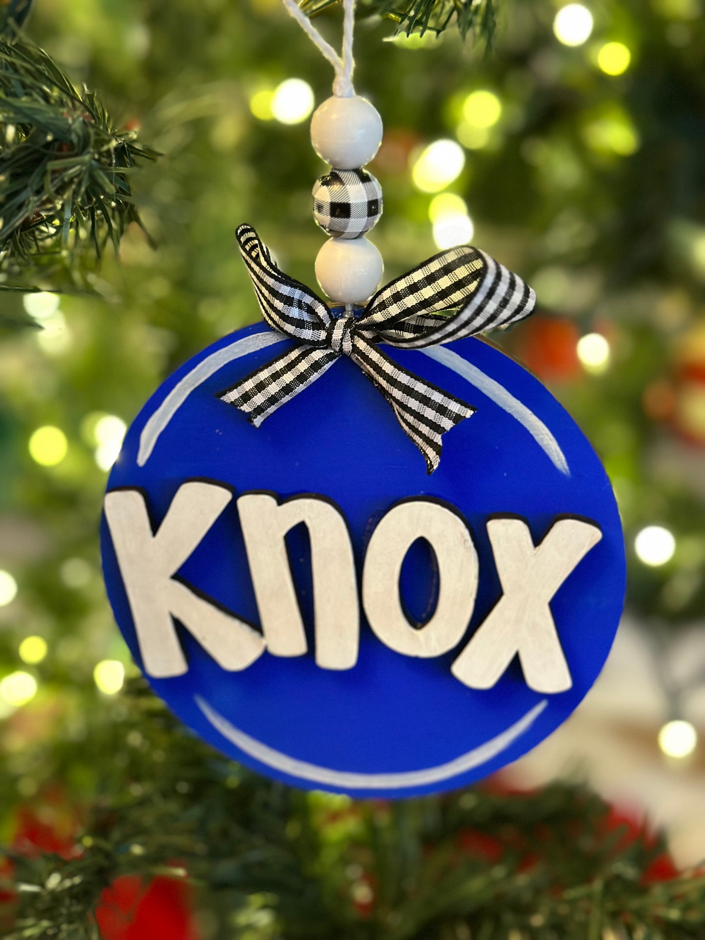 Solid Colored Circle Personalized Ornament