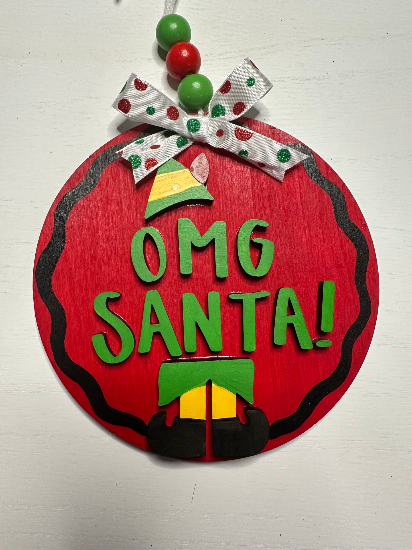 OMG SANTA! Personalized Ornament