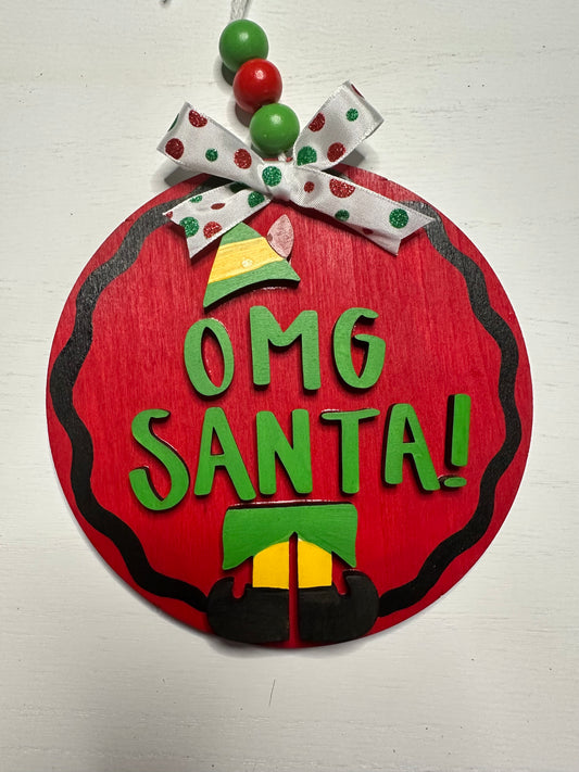 OMG SANTA! Personalized Ornament