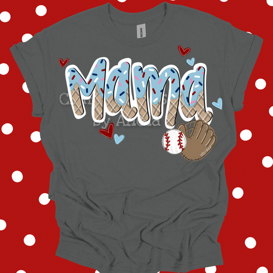 Personalized Mama Baseball Drip Shirt S-3X