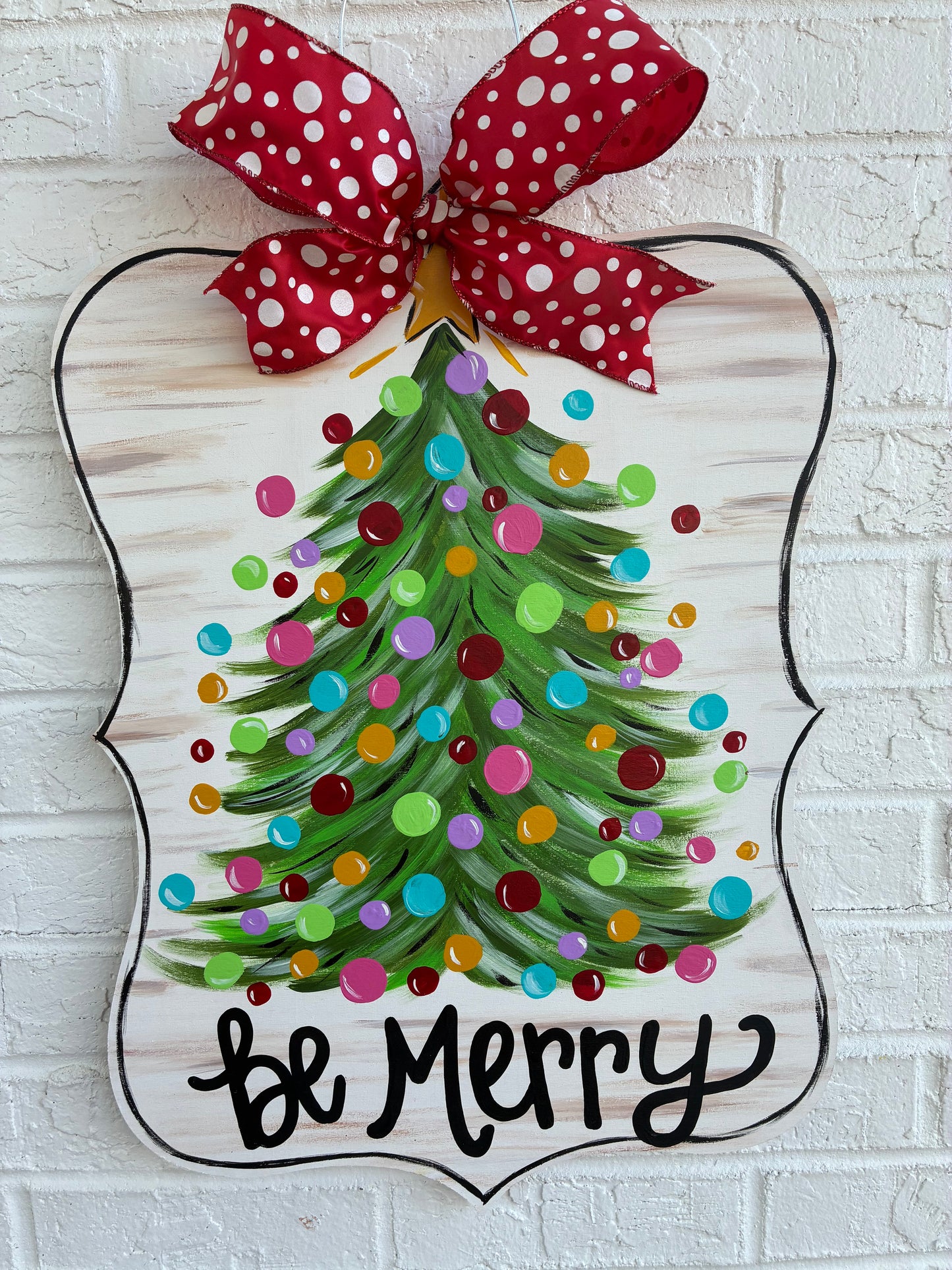 READY TO SHIP/PICKUP Be Merry Tree Door Hanger
