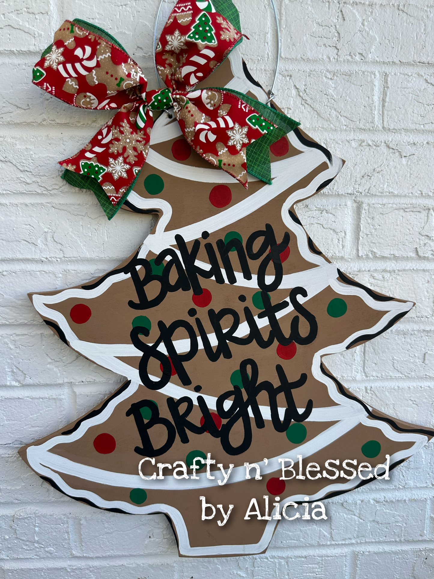 Gingerbread Cookie Tree Door Hanger