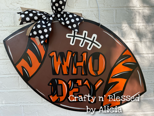 Bengals Football Door Hanger