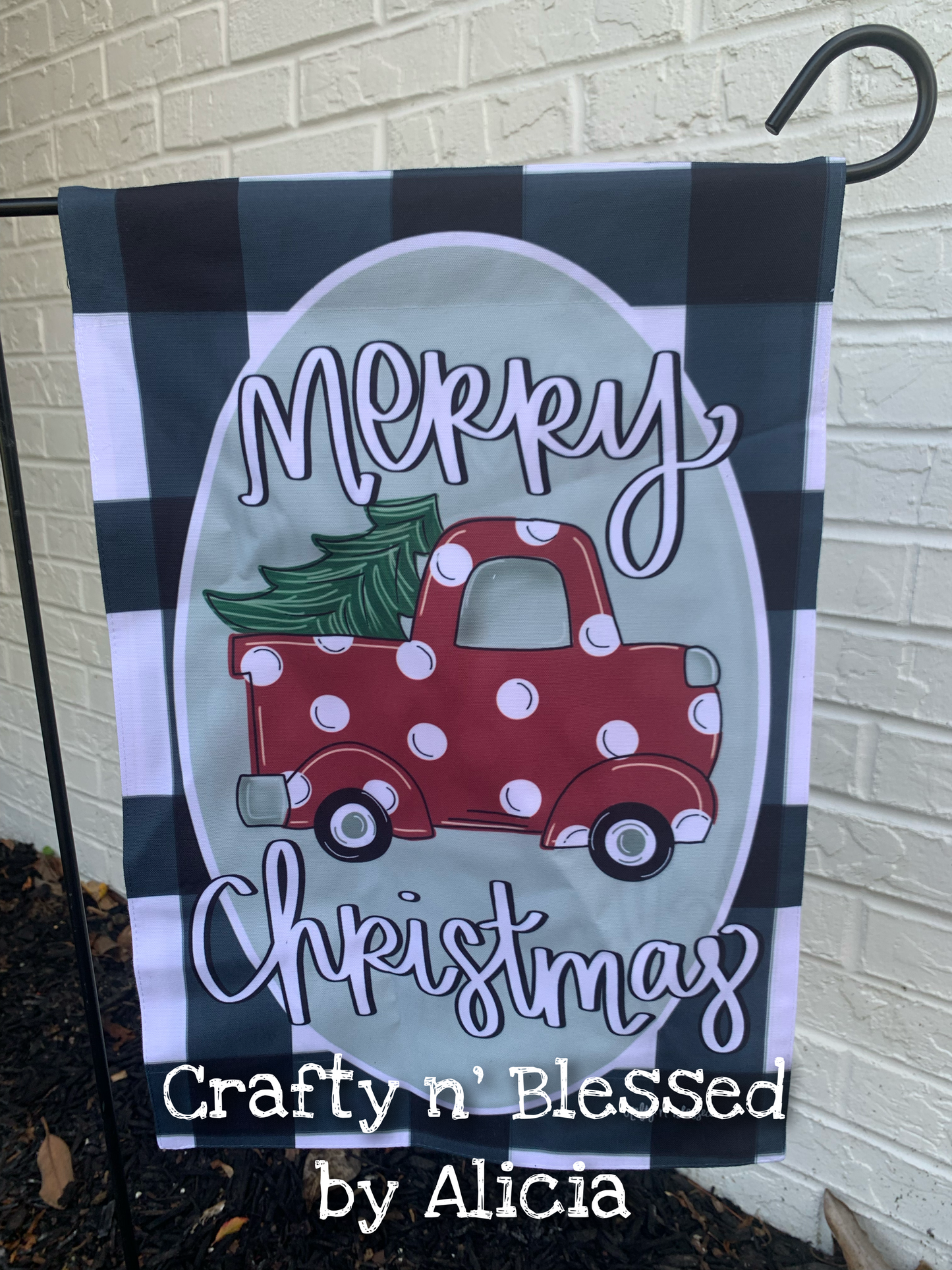 Christmas Truck Garden Flag