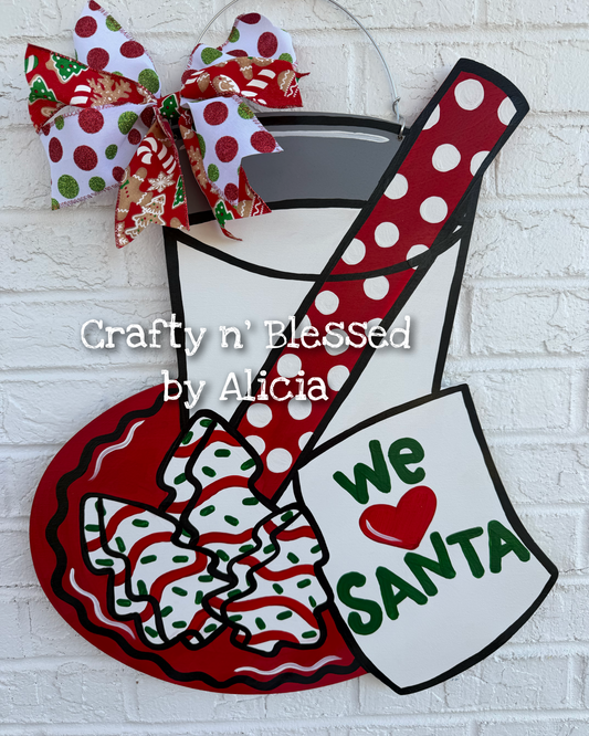 READY TO SHIP/PICKUP Tree Cakes and Milk Door Hanger