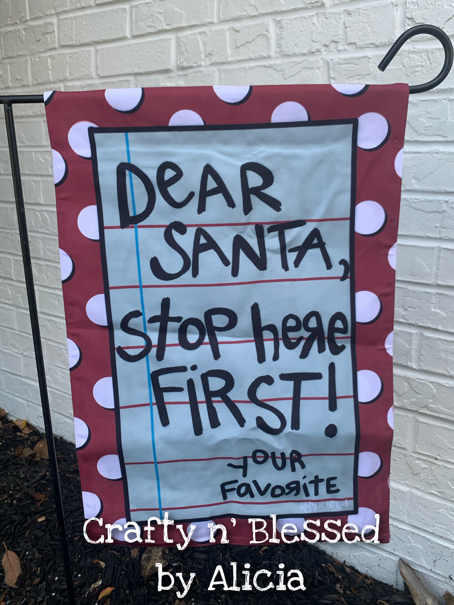 Dear Santa Garden Flag