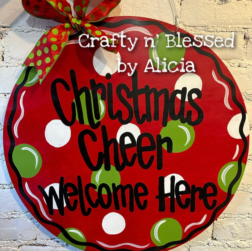 Christmas Cheer Circle Door Hanger