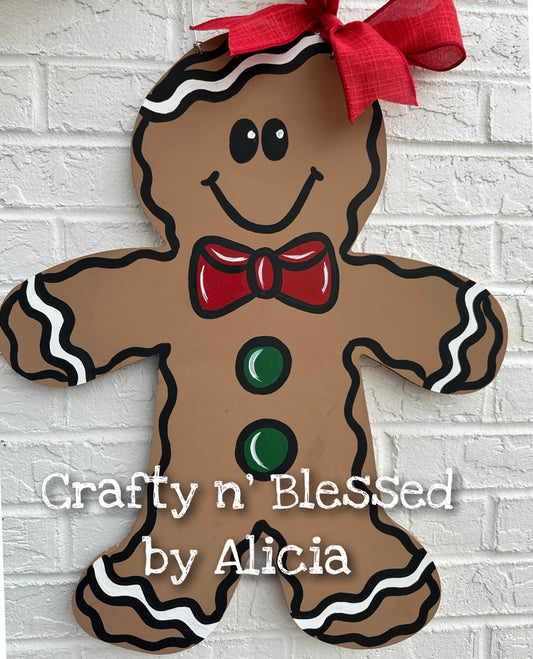 Gingerbread Boy Door Hanger