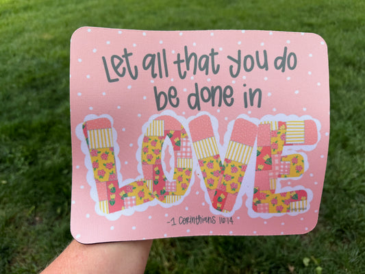 Love Quilted Mousepad