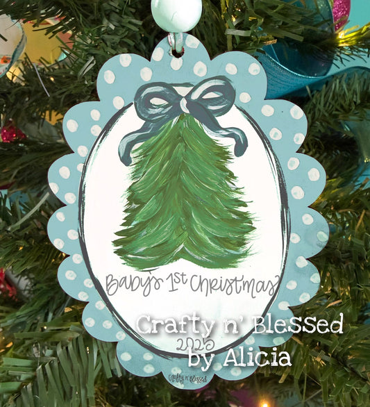 Blue First Christmas Ornament