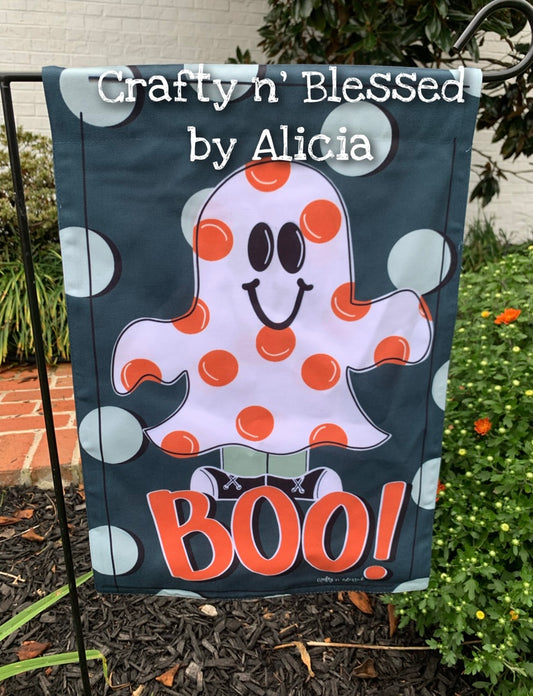 Boo Ghost Garden Flag