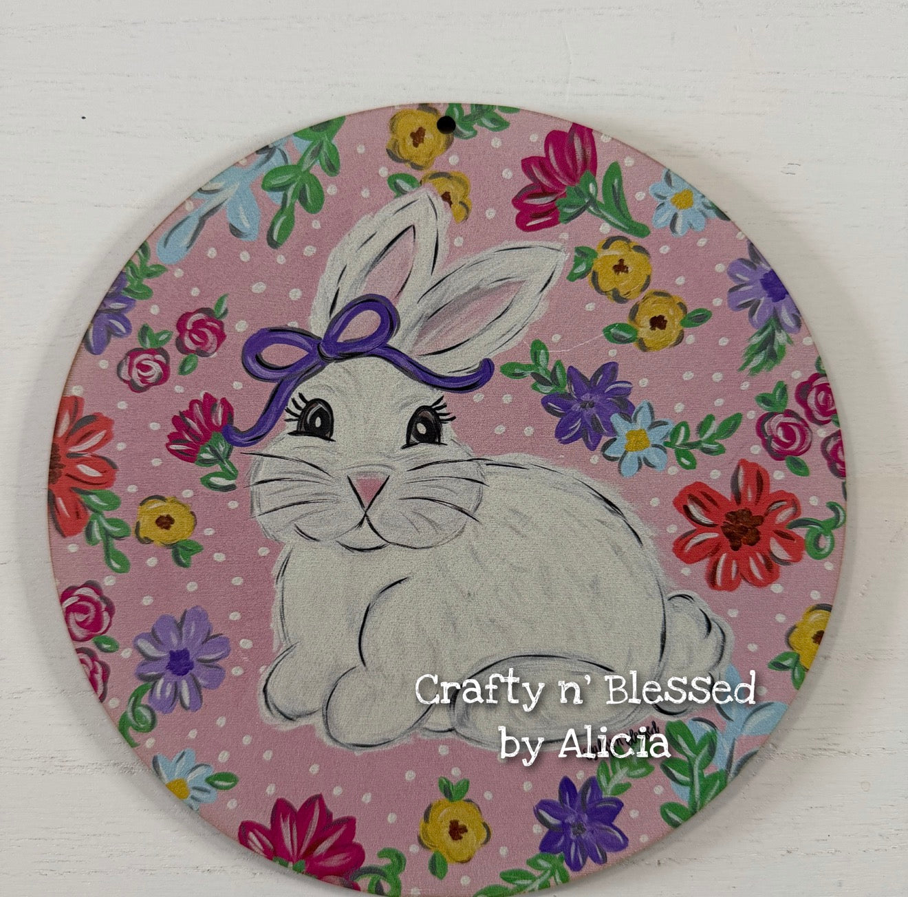 Interchangeable Mini Floral Bunny Circle