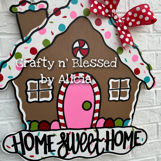 Gingerbread House Door Hanger