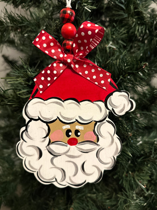 Red Santa Head Personalized Ornament