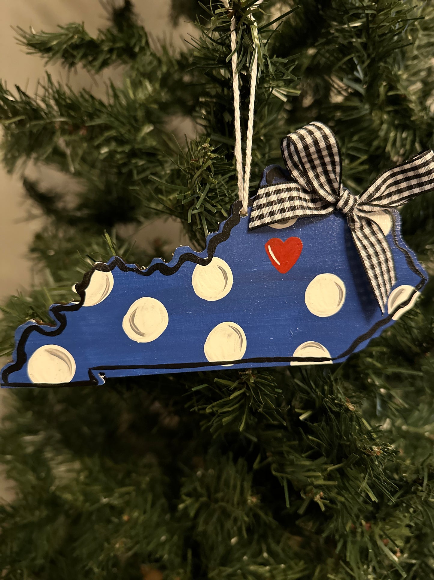 Blue Dot KY Personalized Ornament