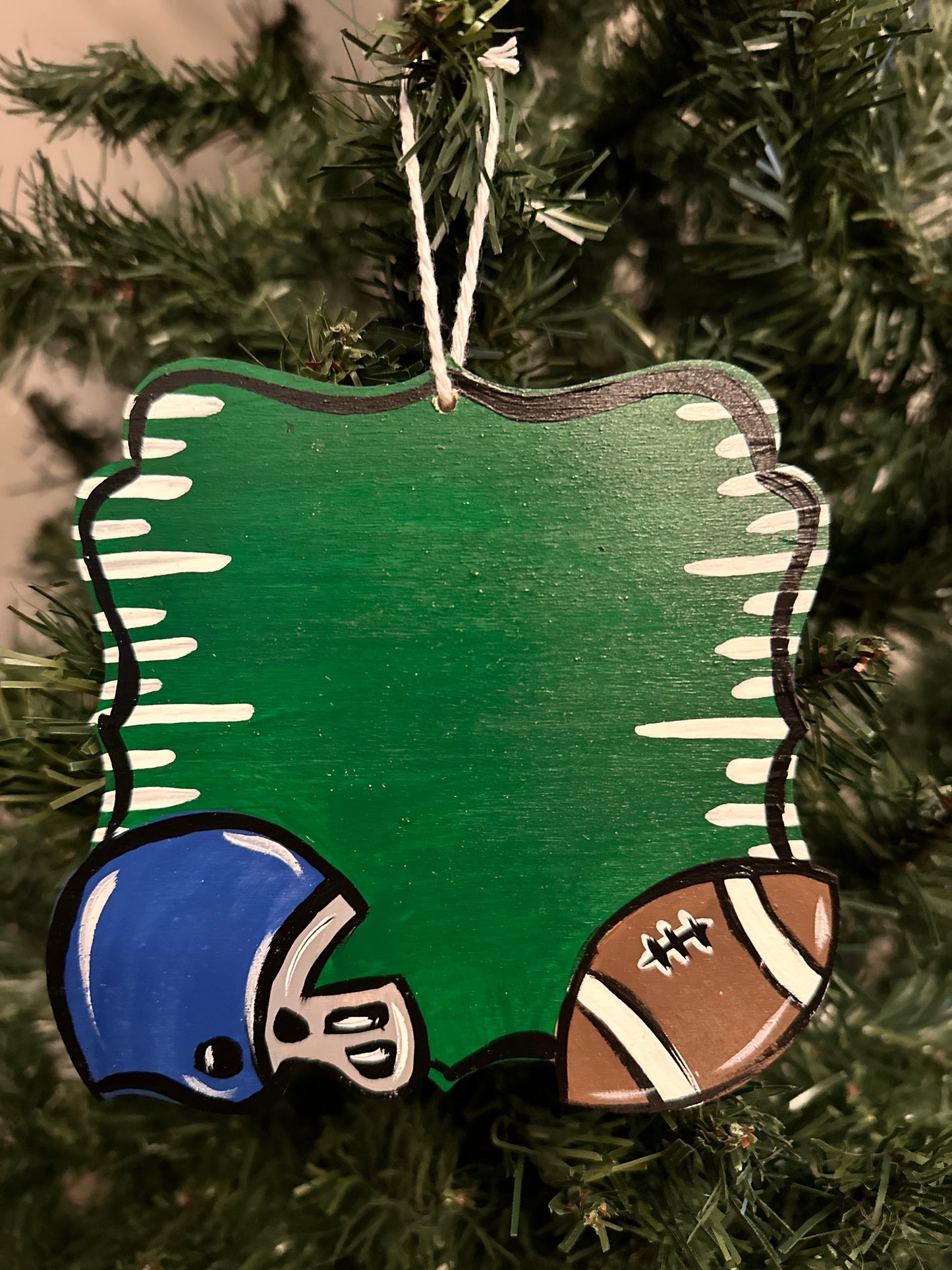 Football Plaque Personalized Ornament