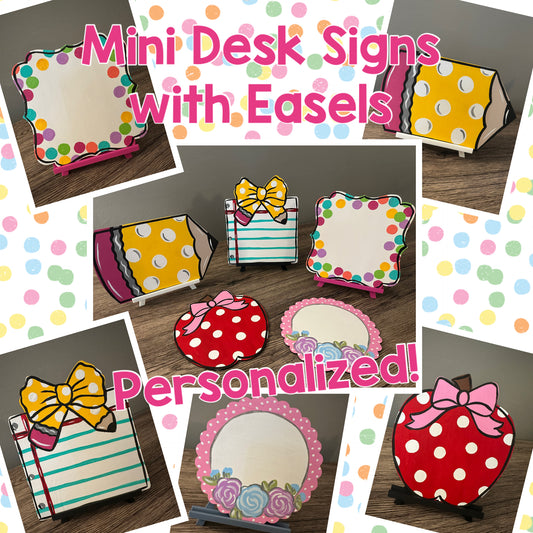 Personalized Desk Sign with Easel