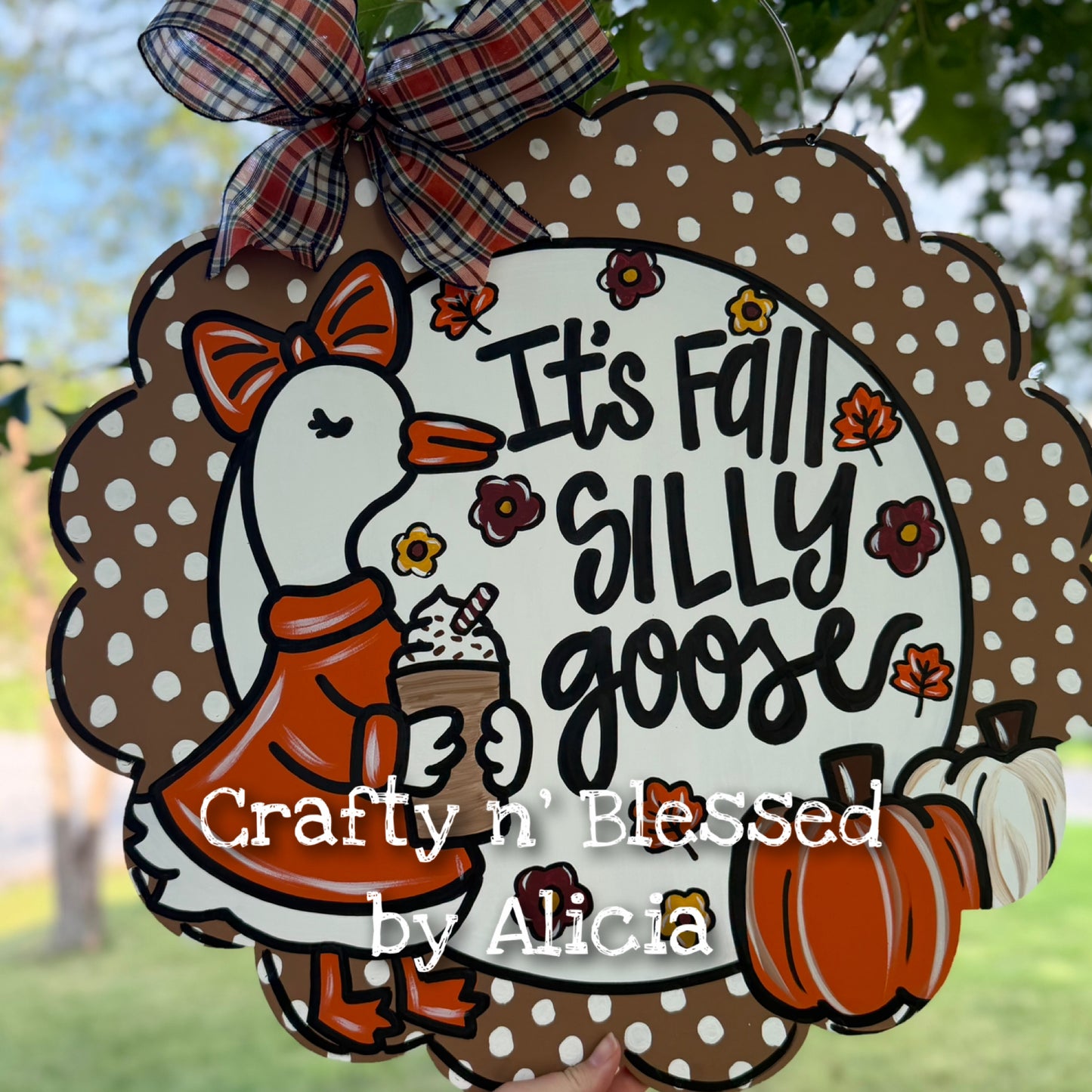 Fall Silly Goose Door Hanger