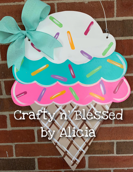 Ice cream Door Hanger