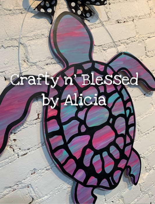 Sea Turtle Custom Door Hanger