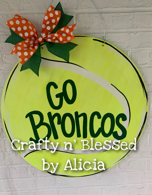 Softball Custom Door Hanger
