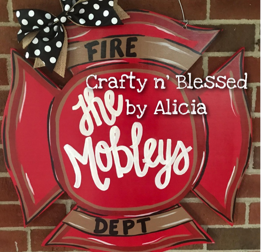 Fireman Custom Door Hanger