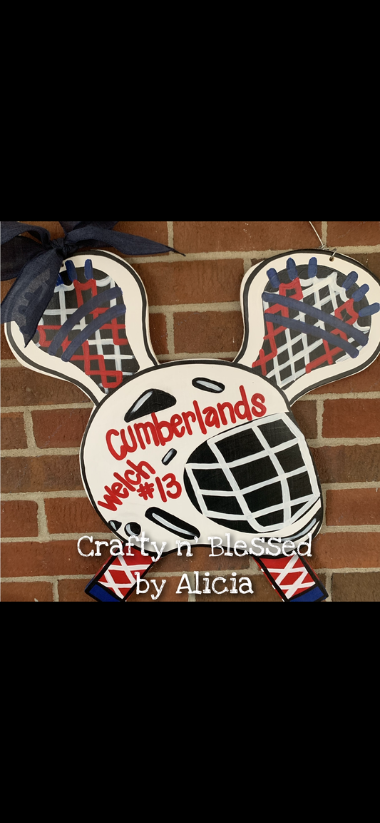 Lacrosse Custom Door Hanger