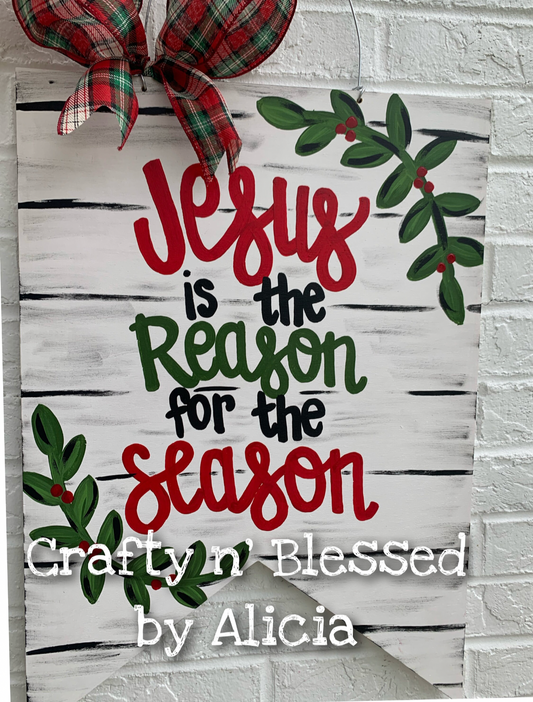Jesus is The Reason Pendant Custom Door Hanger