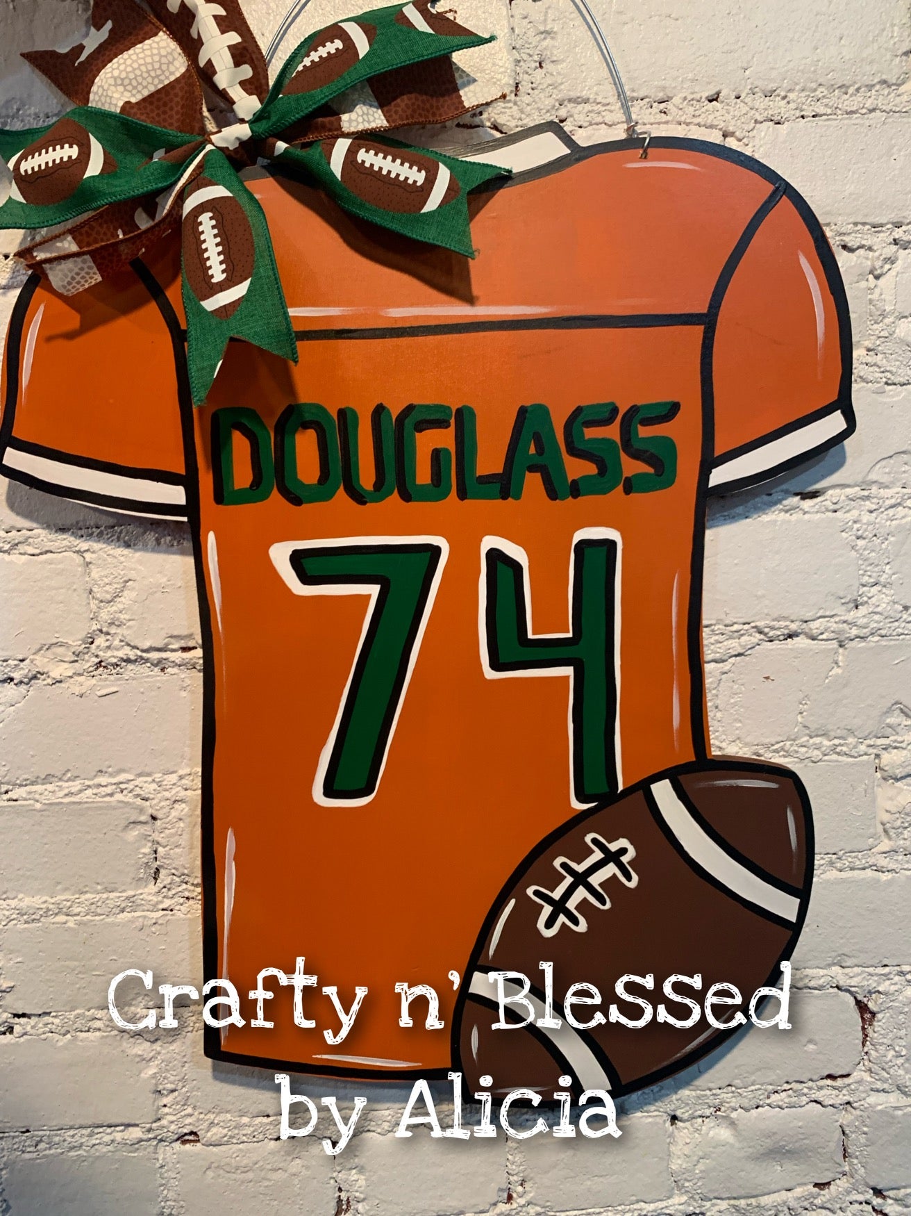 Football Jersey Door Hanger