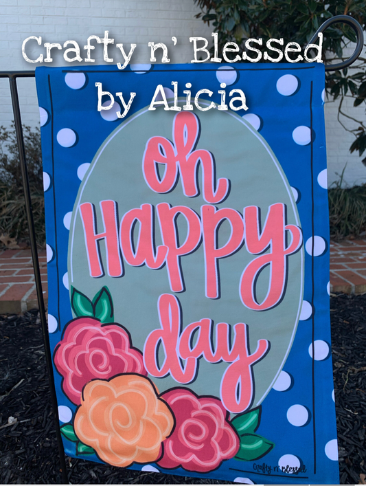 O Happy Day Floral Door Hanger