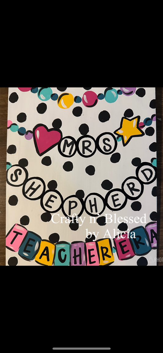 Swifties Besties Personalized Painted Wood Clipboard