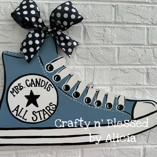 Converse Tennis Shoe Custom Teacher Door Hanger
