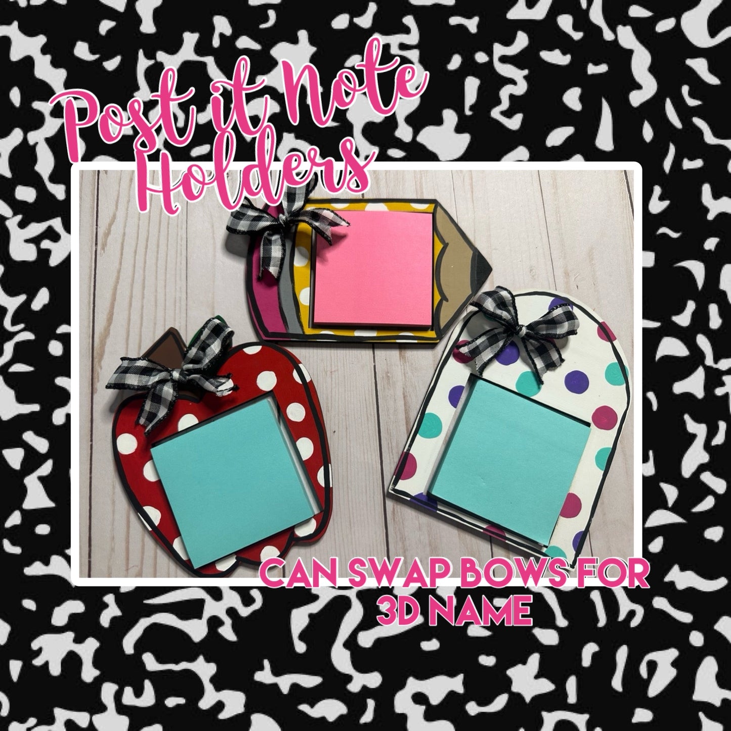 Personalized Post it Note Holder